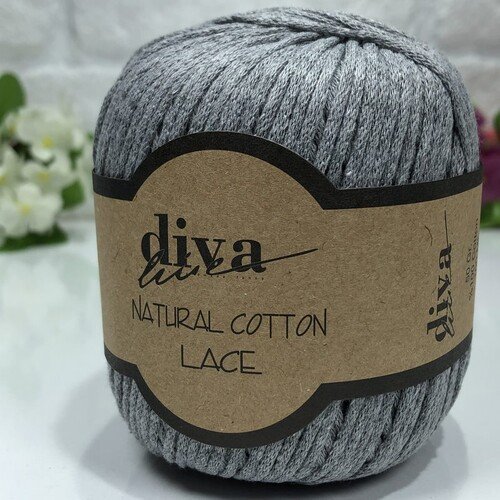 Diva Natural Cotton Lace 194 Orta Gri