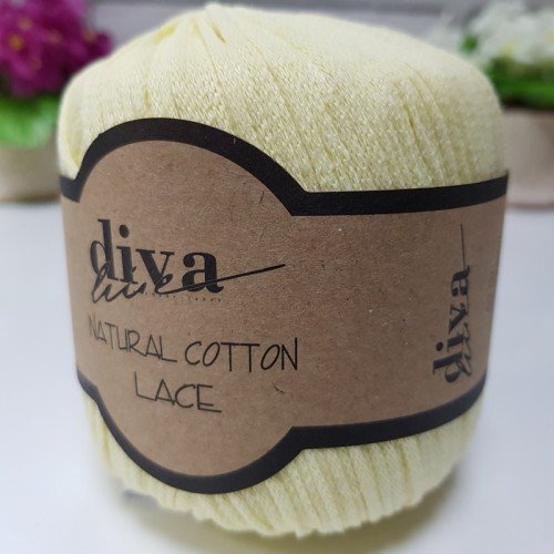Diva Natural Cotton Lace 1002 Soft Sarı