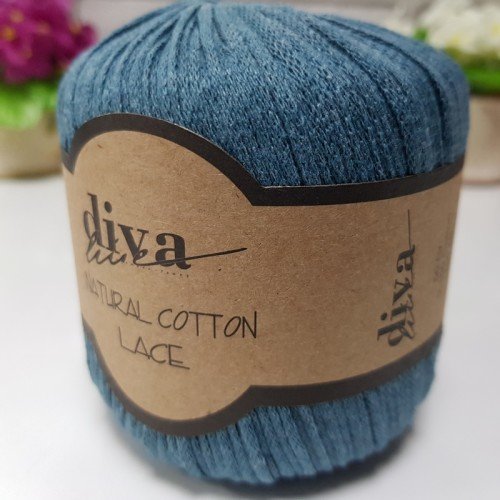 Diva Natural Cotton Lace 10328 Petrol