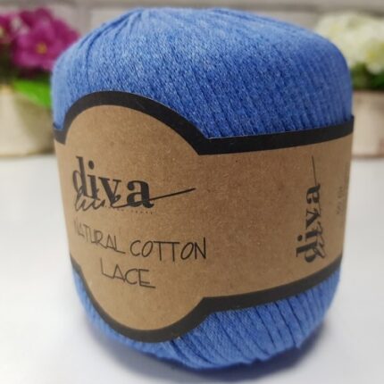 Diva Natural Cotton Lace 1256 Mavi