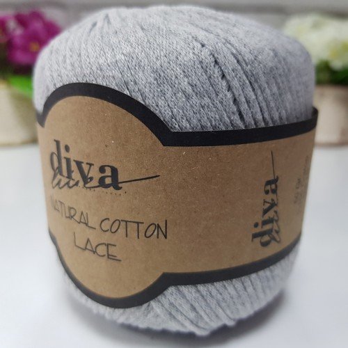 Diva Natural Cotton Lace 2107 Açık Gri