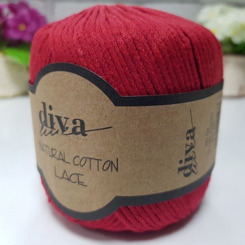Diva Natural Cotton Lace 2126 Kırmızı