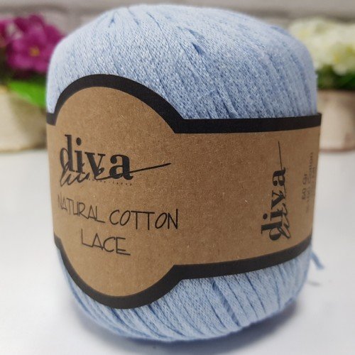 Diva Natural Cotton Lace 214 Bebe Mavi