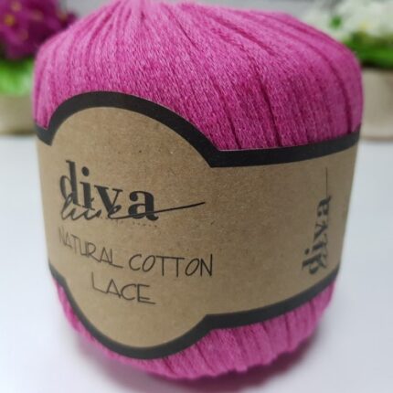 Diva Natural Cotton Lace 2244 Koyu Pembe