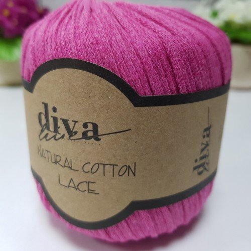 Diva Natural Cotton Lace 2244 Koyu Pembe