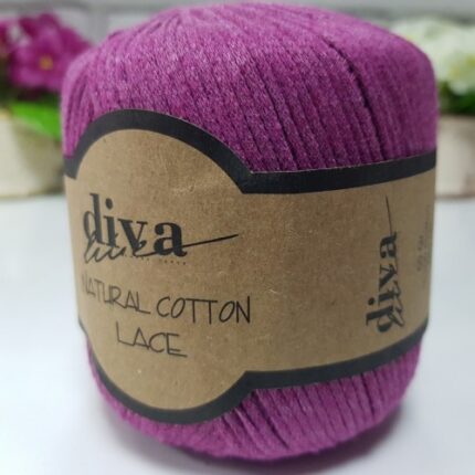 Diva Natural Cotton Lace 60 Mürdüm