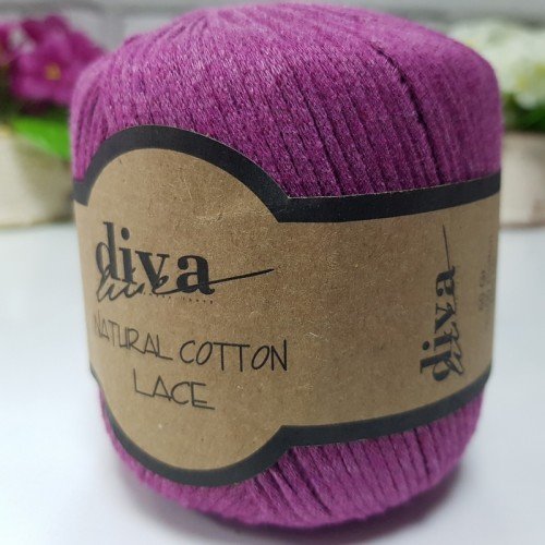 Diva Natural Cotton Lace 60 Mürdüm