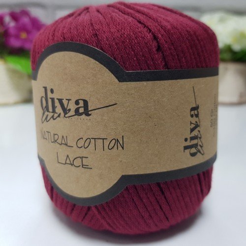 Diva Natural Cotton Lace 999 Bordo