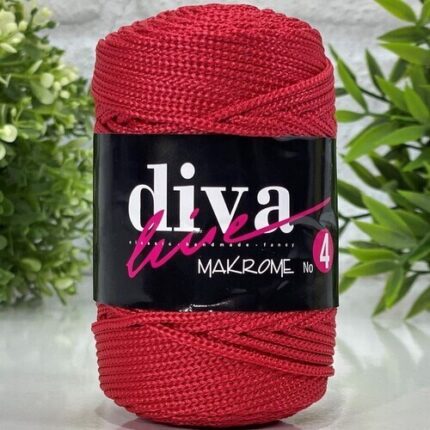 Diva Makrome İpi Kalın (No:4) 100 Açık Kırmızı