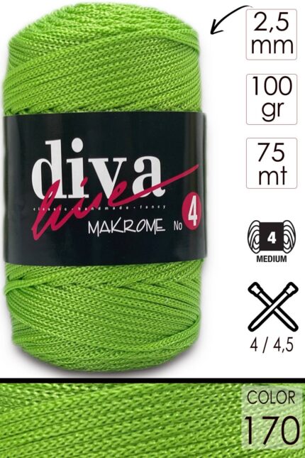 Diva Makrome İpi Kalın (No:4) 170 Fıstık