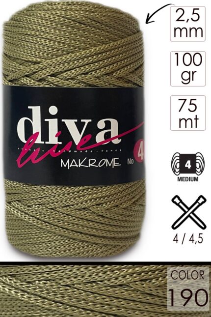 Diva Makrome İpi Kalın (No:4) 190