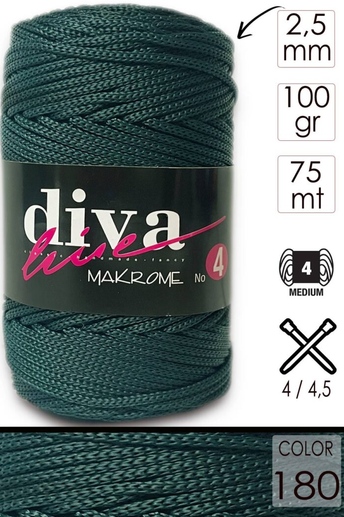 Diva Makrome İpi Kalın (No:4) 180 Ördek Başı - Görsel 1