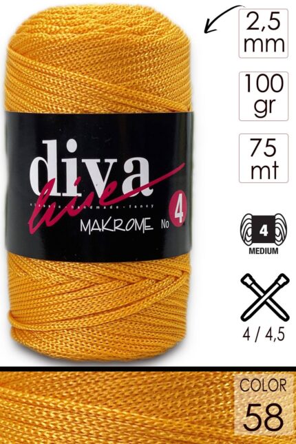Diva Makrome İpi Kalın (No:4) 58