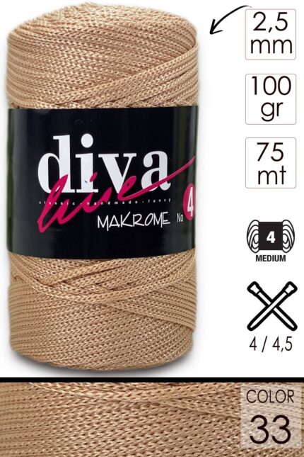 Diva Makrome İpi Kalın (No:4) 33