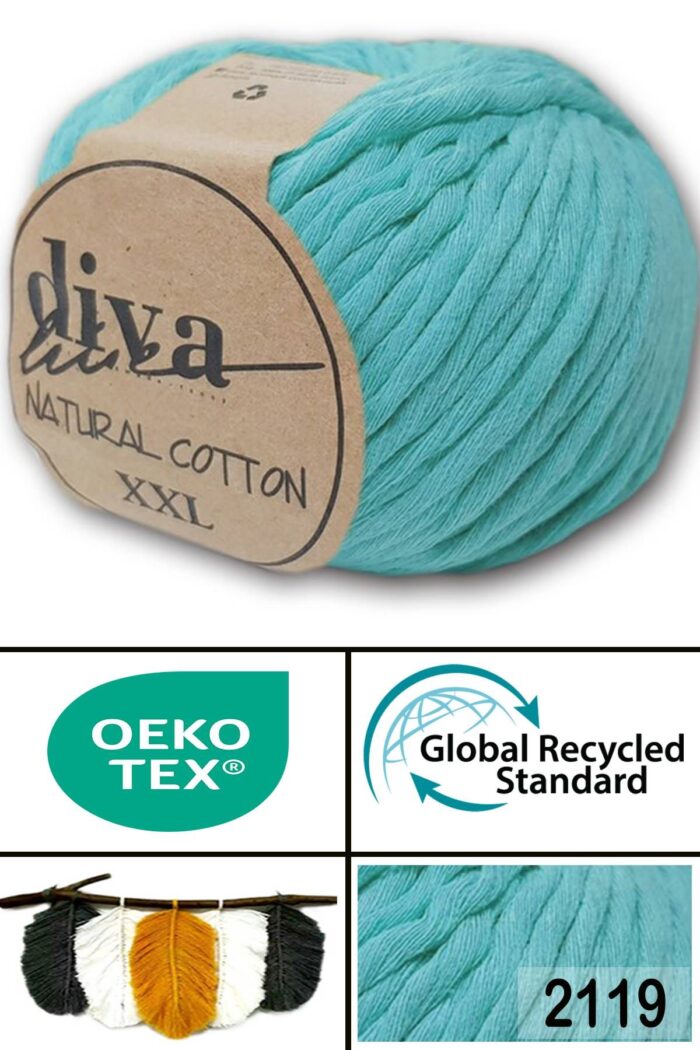 Diva Natural Cotton XXL 2119 Mint - Görsel 1