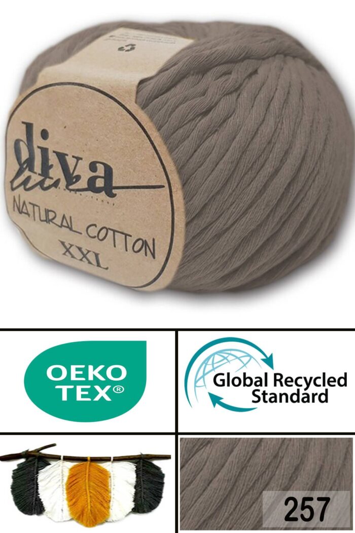 Diva Natural Cotton XXL 257 Vizon - Görsel 1