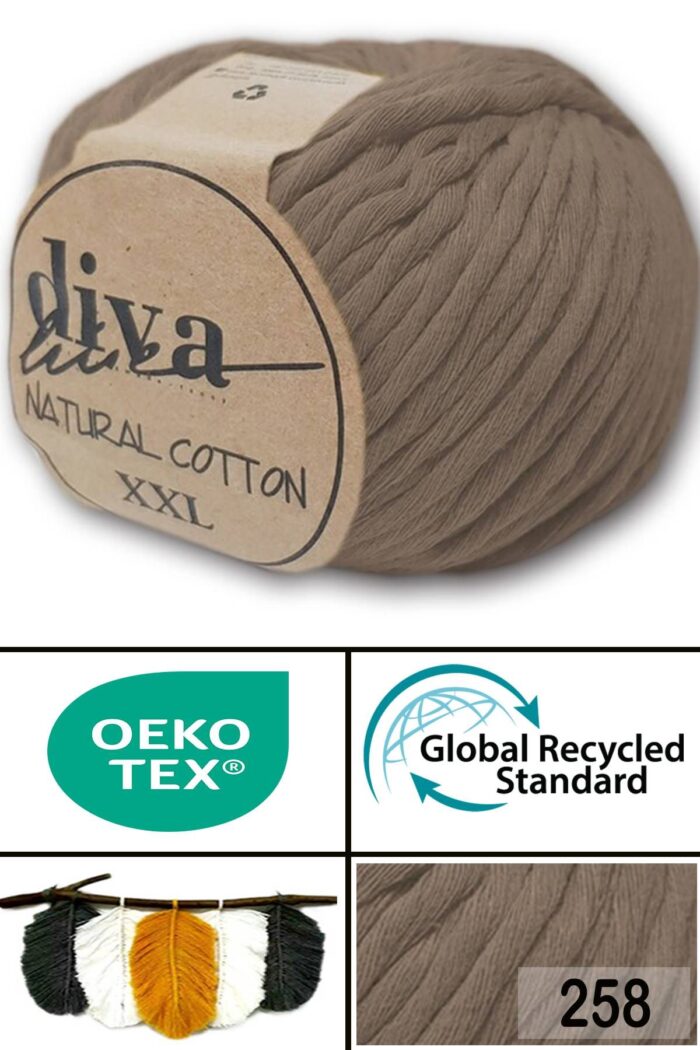 Diva Natural Cotton XXL 258 Orta Vizon - Görsel 1