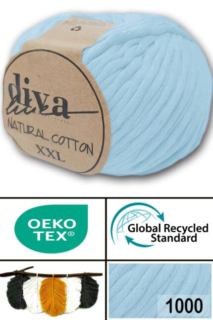 Diva Natural Cotton XXL 1000 Soft Mavi