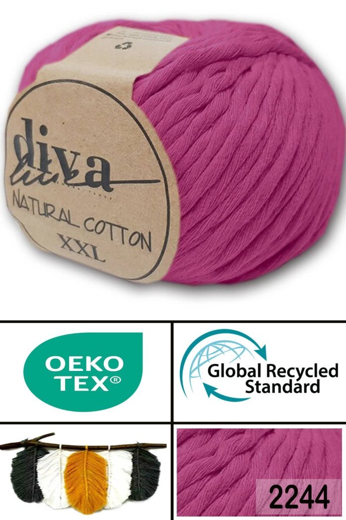 Diva Natural Cotton XXL 2244 Pembe - Görsel 1