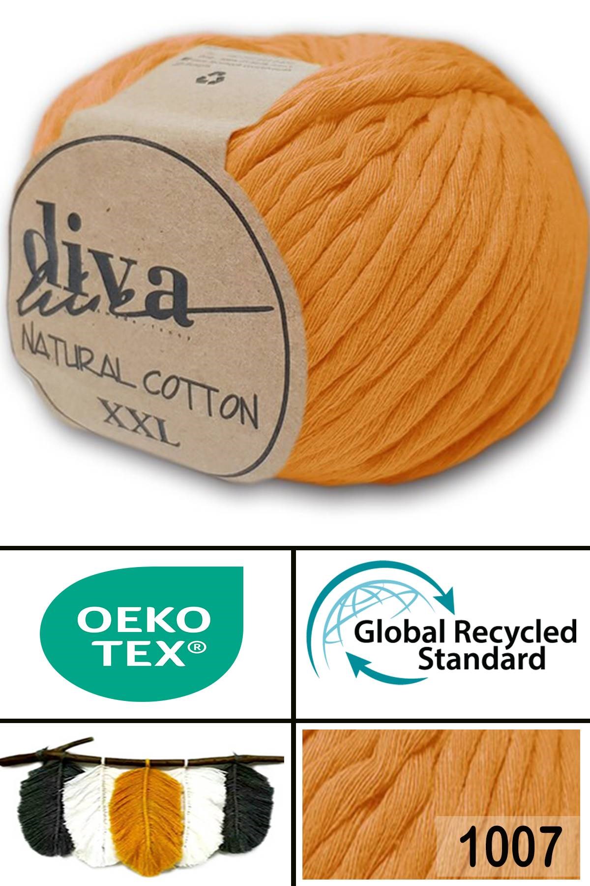 Diva Natural Cotton XXL 1007 Narenciye - Görsel 1