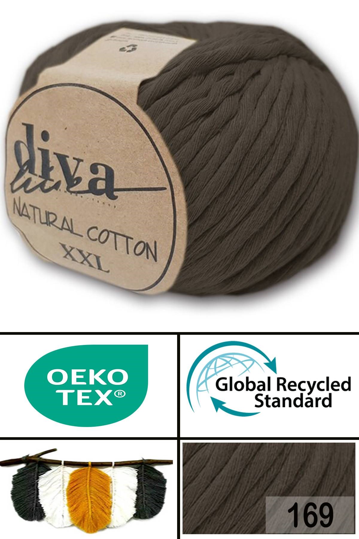 Diva Natural Cotton XXL 169 Koyu Vizon - Görsel 1