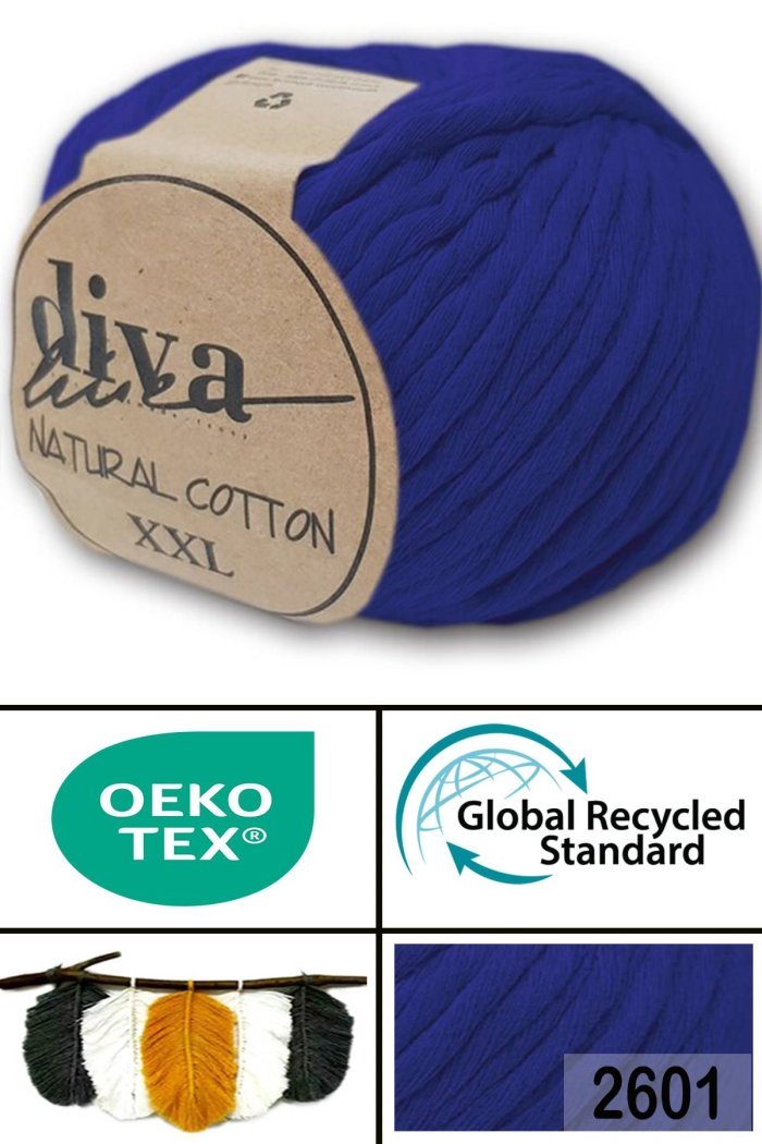 Diva Natural Cotton XXL 2601 Saks Mavi - Görsel 1