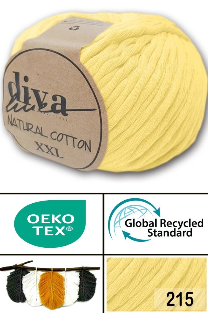 Diva Natural Cotton XXL 215 Bebe Sarı - Görsel 1