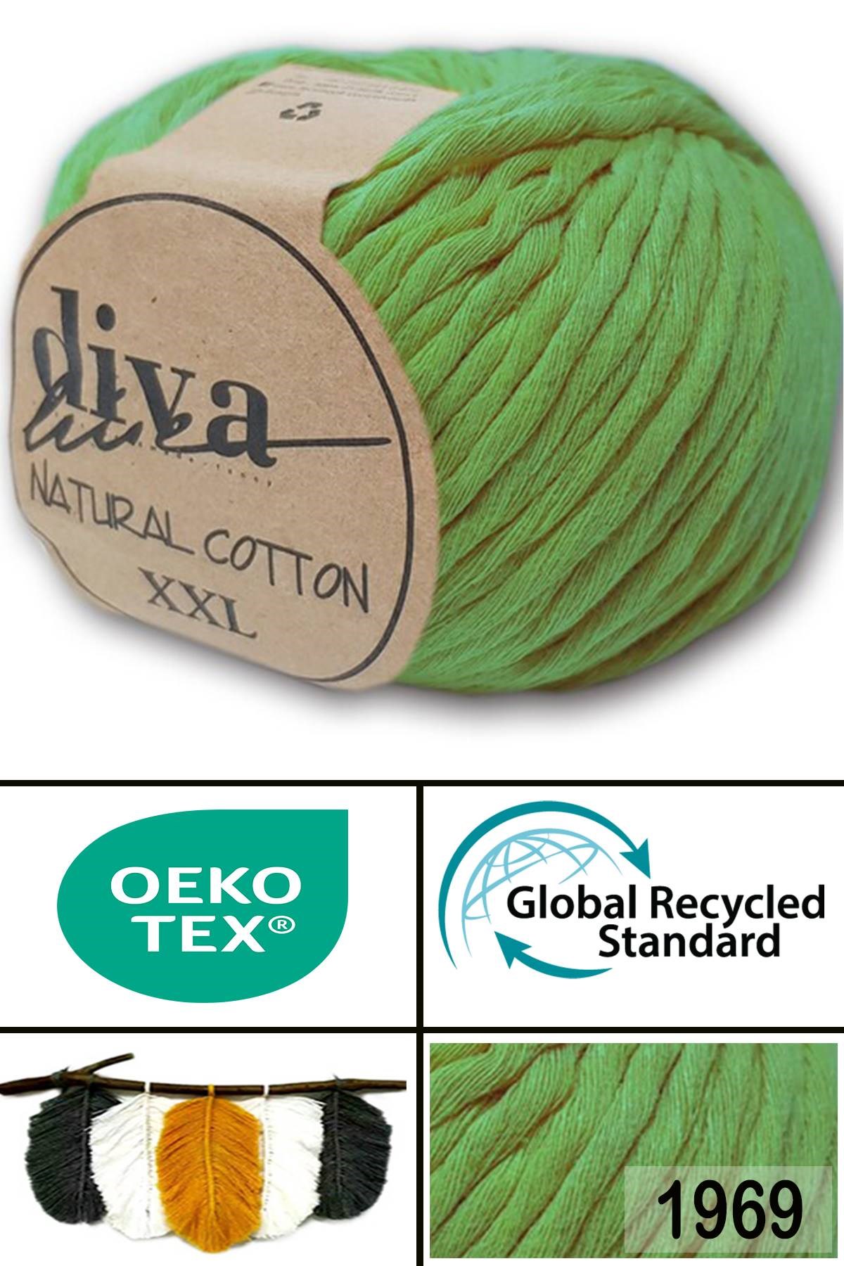 Diva Natural Cotton XXL 1969 Elma Yeşili - Görsel 1