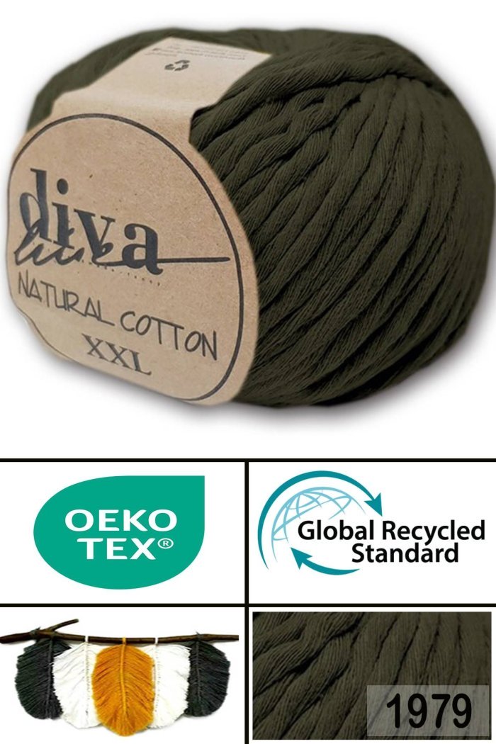 Diva Natural Cotton XXL 1979 Haki - Görsel 1