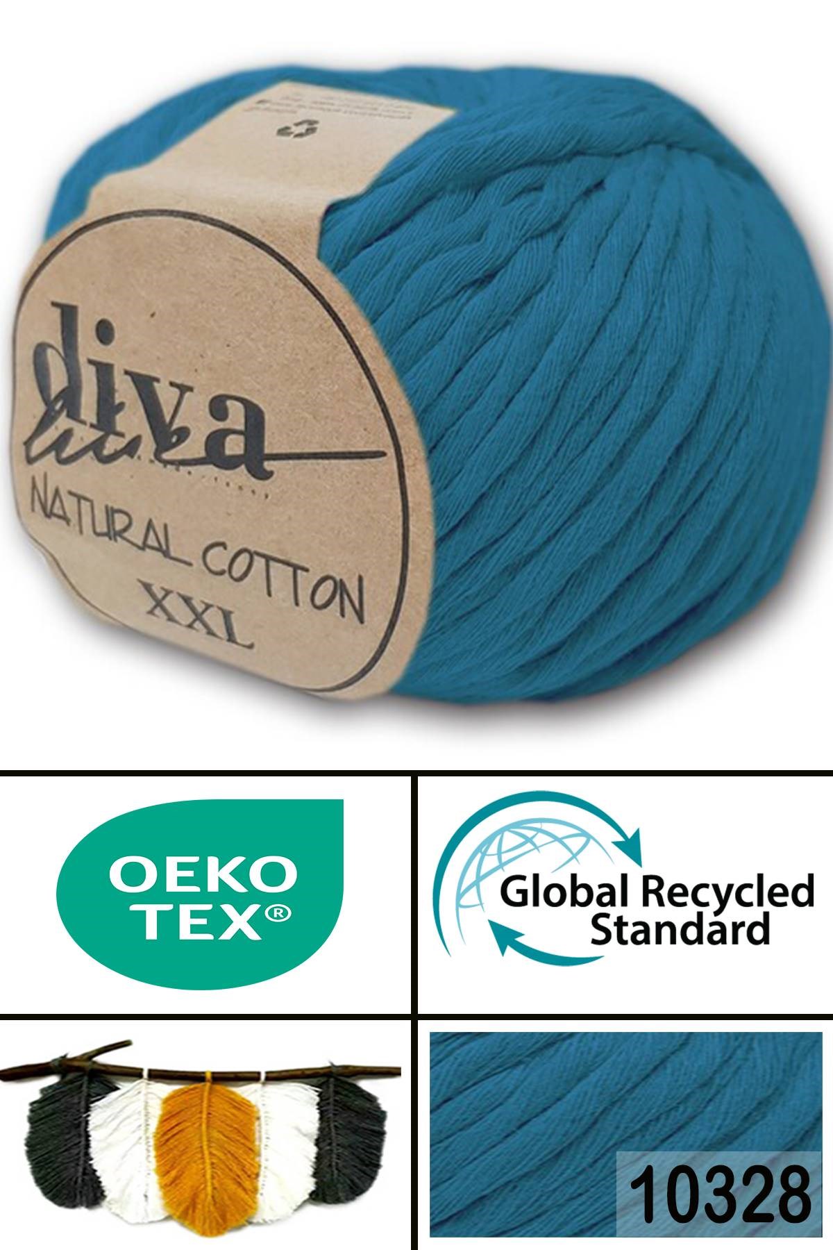 Diva Natural Cotton XXL 10328 Petrol - Görsel 1