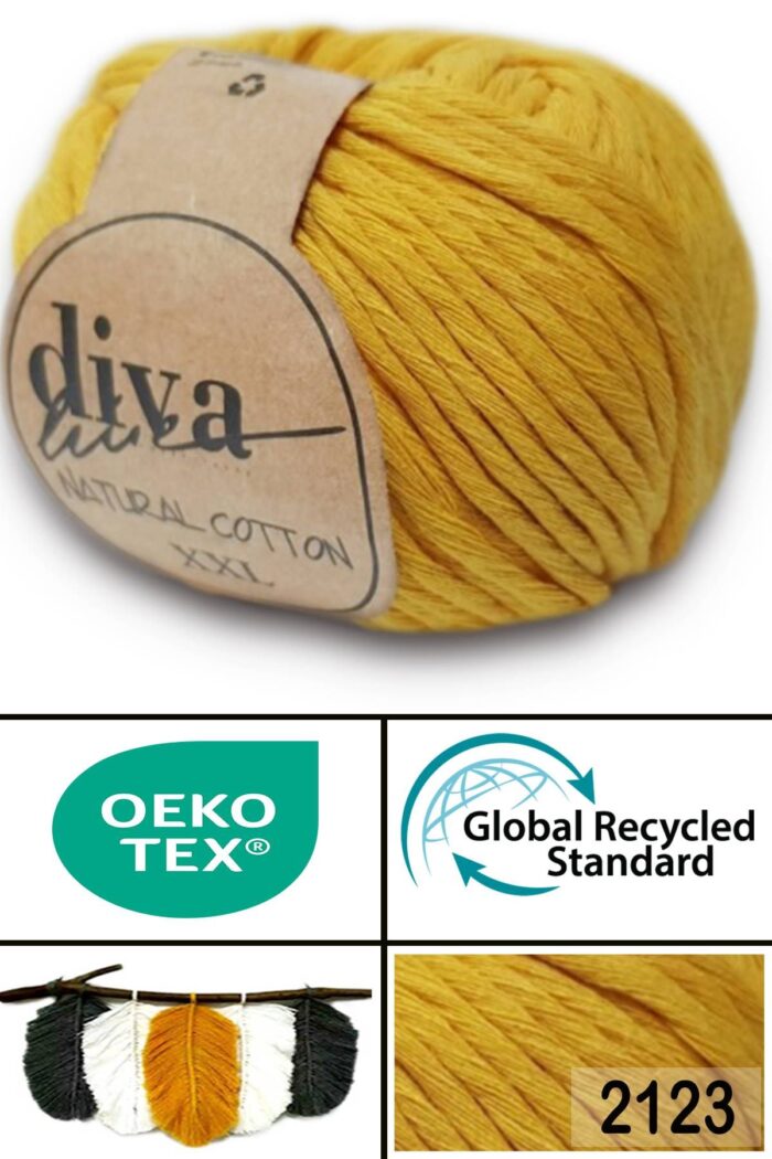 Diva Natural Cotton XXL 2123 Sarı - Görsel 1