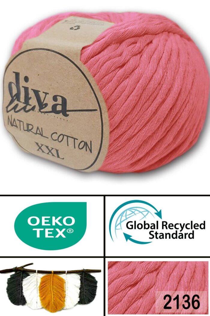 Diva Natural Cotton XXL 2136 Nar Çiçeği - Görsel 1
