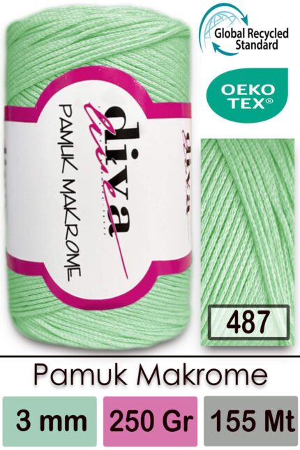 Diva Pamuk Makrome 487 Su Yeşili