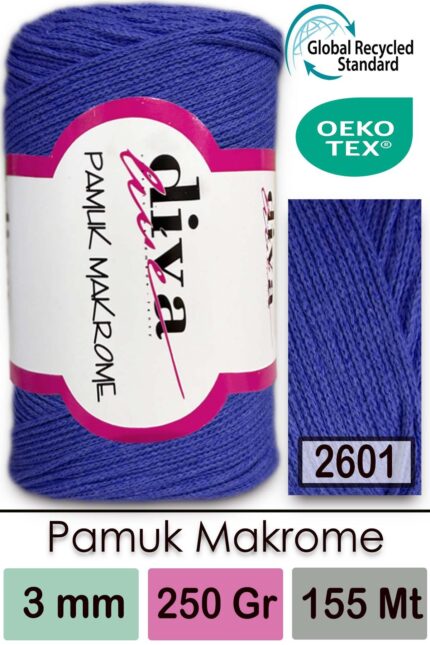 Diva Pamuk Makrome 2601 Saks Mavi