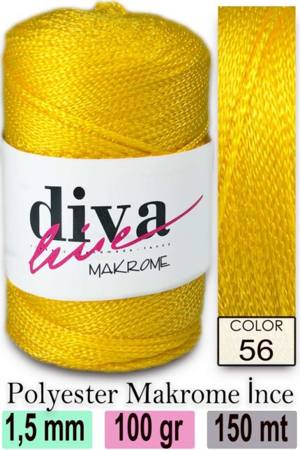 Diva Makrome İpi 56 Sarı