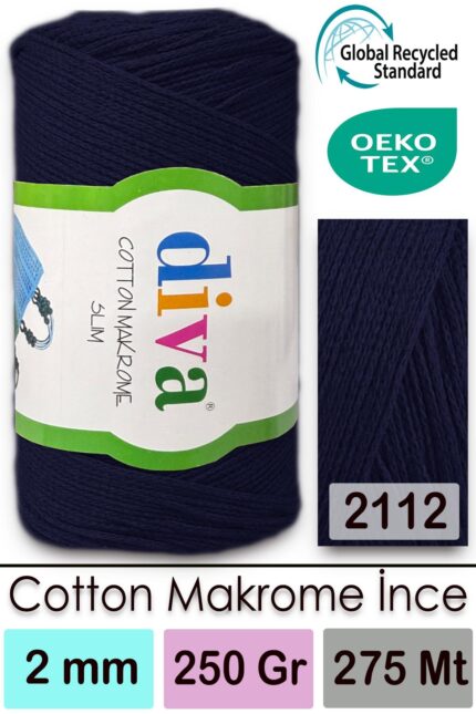 Diva Cotton Makrome İnce 2112 Lacivert