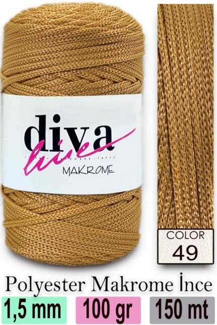 Diva Makrome İpi 49 Hardal