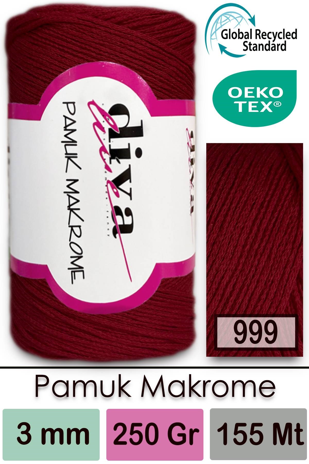 Diva Pamuk Makrome 999 Bordo - Görsel 1