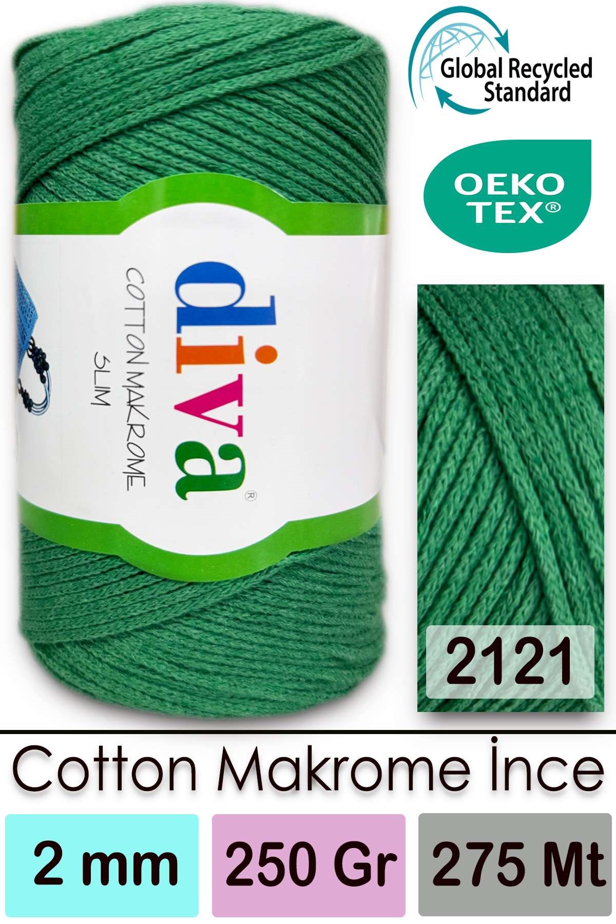 Diva Cotton Makrome İnce 2121 Benetton - Görsel 1