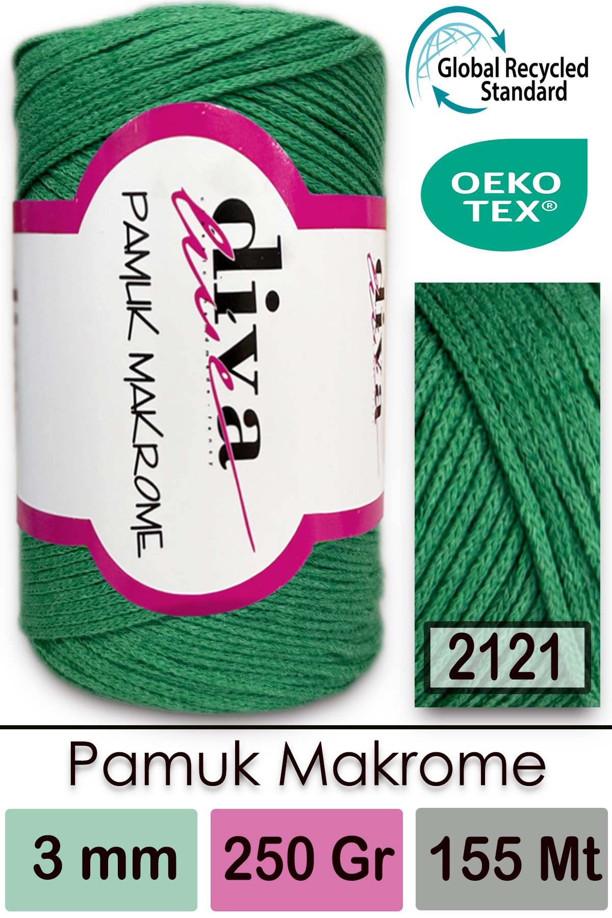Diva Pamuk Makrome 2121 Benetton - Görsel 1