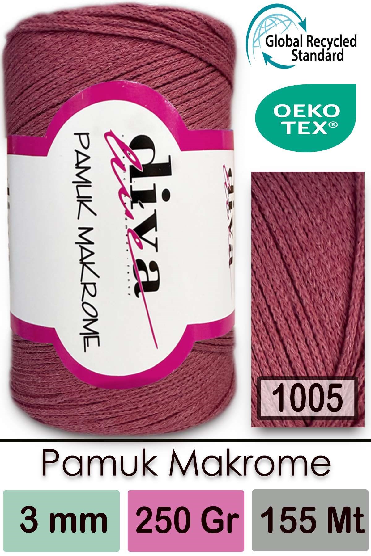 Diva Pamuk Makrome 1005 Koyu Somon - Görsel 1