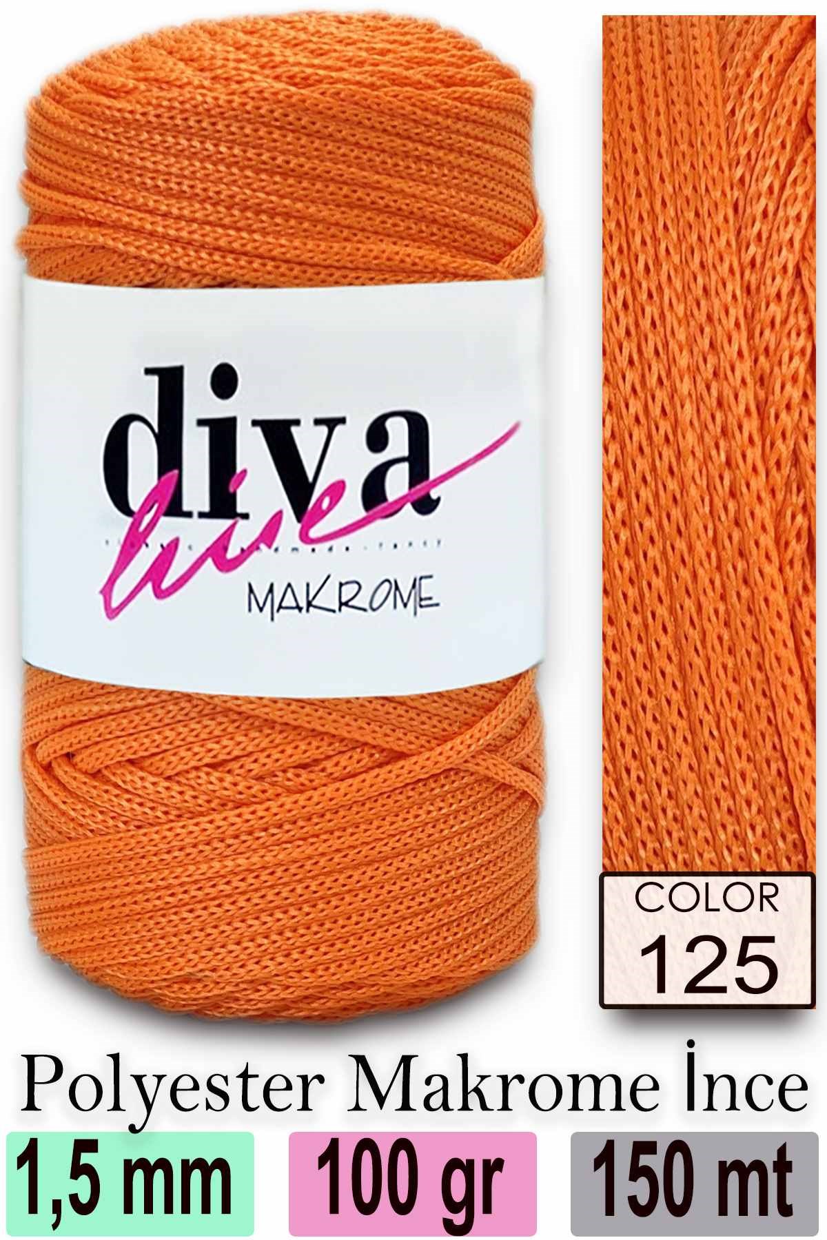 Diva Makrome İpi 125 Portakal - Görsel 1