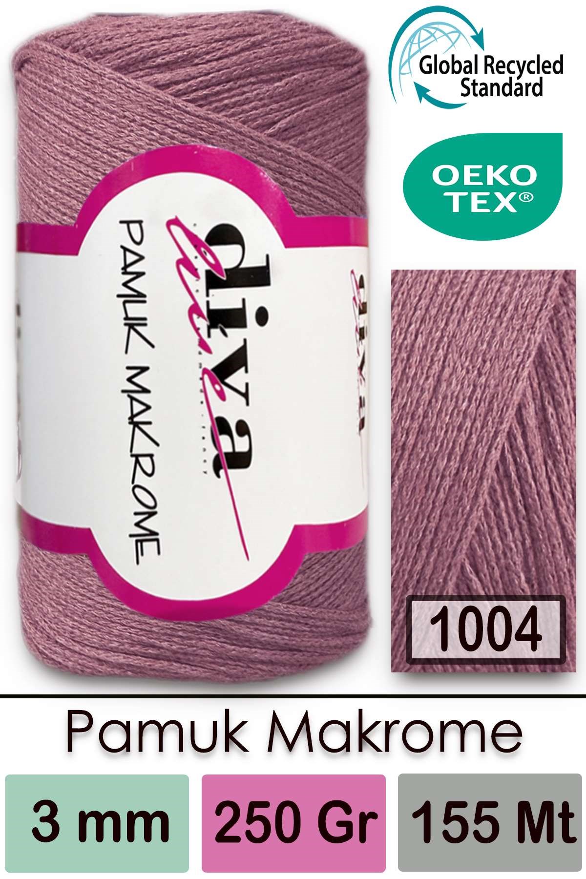 Diva Pamuk Makrome 1004 Açık Somon - Görsel 1