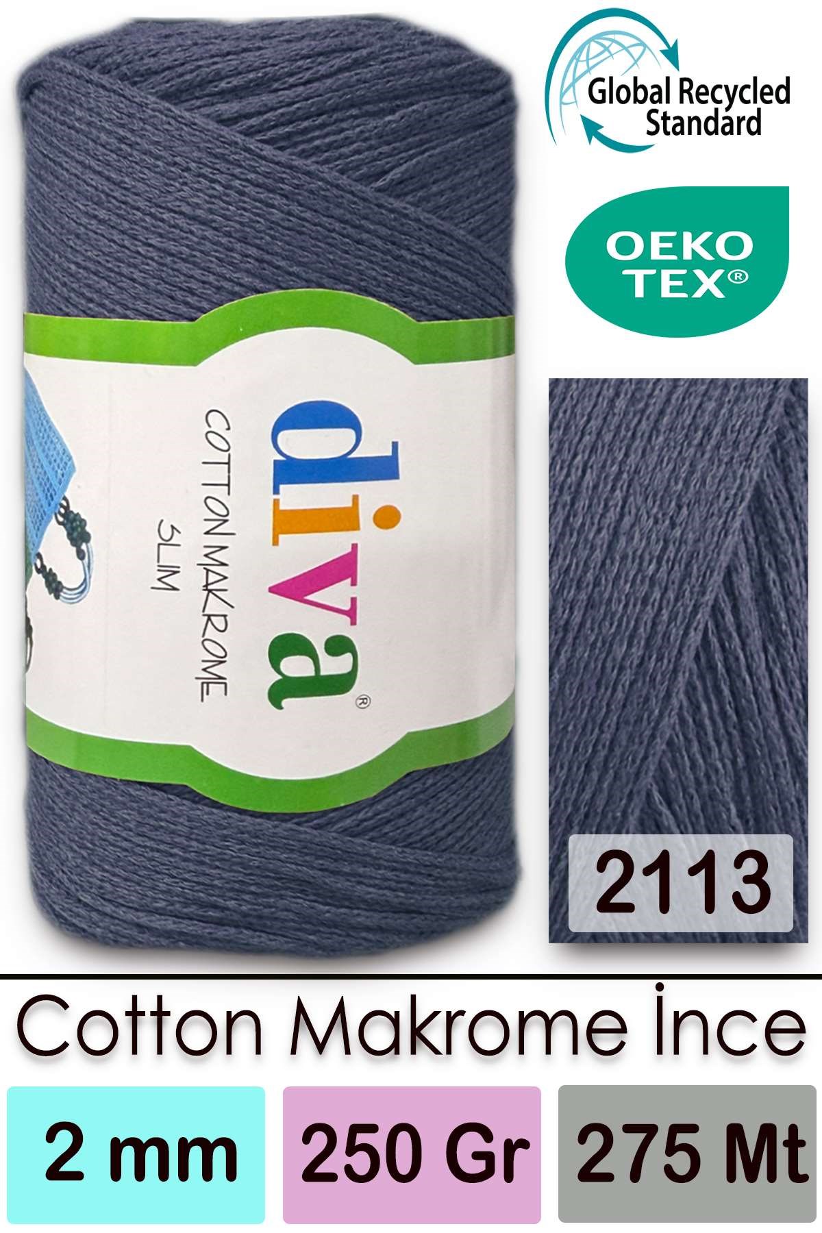 Diva Cotton Makrome İnce 2113 Jeans - Görsel 1