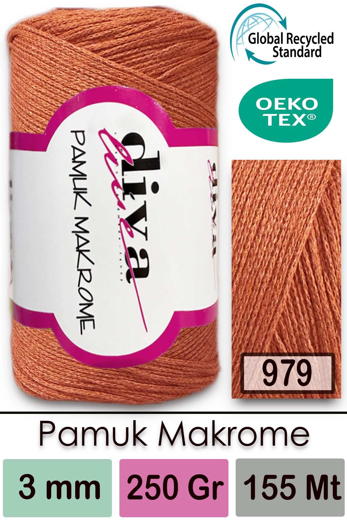 Diva Pamuk Makrome 979 Portakal - Görsel 1