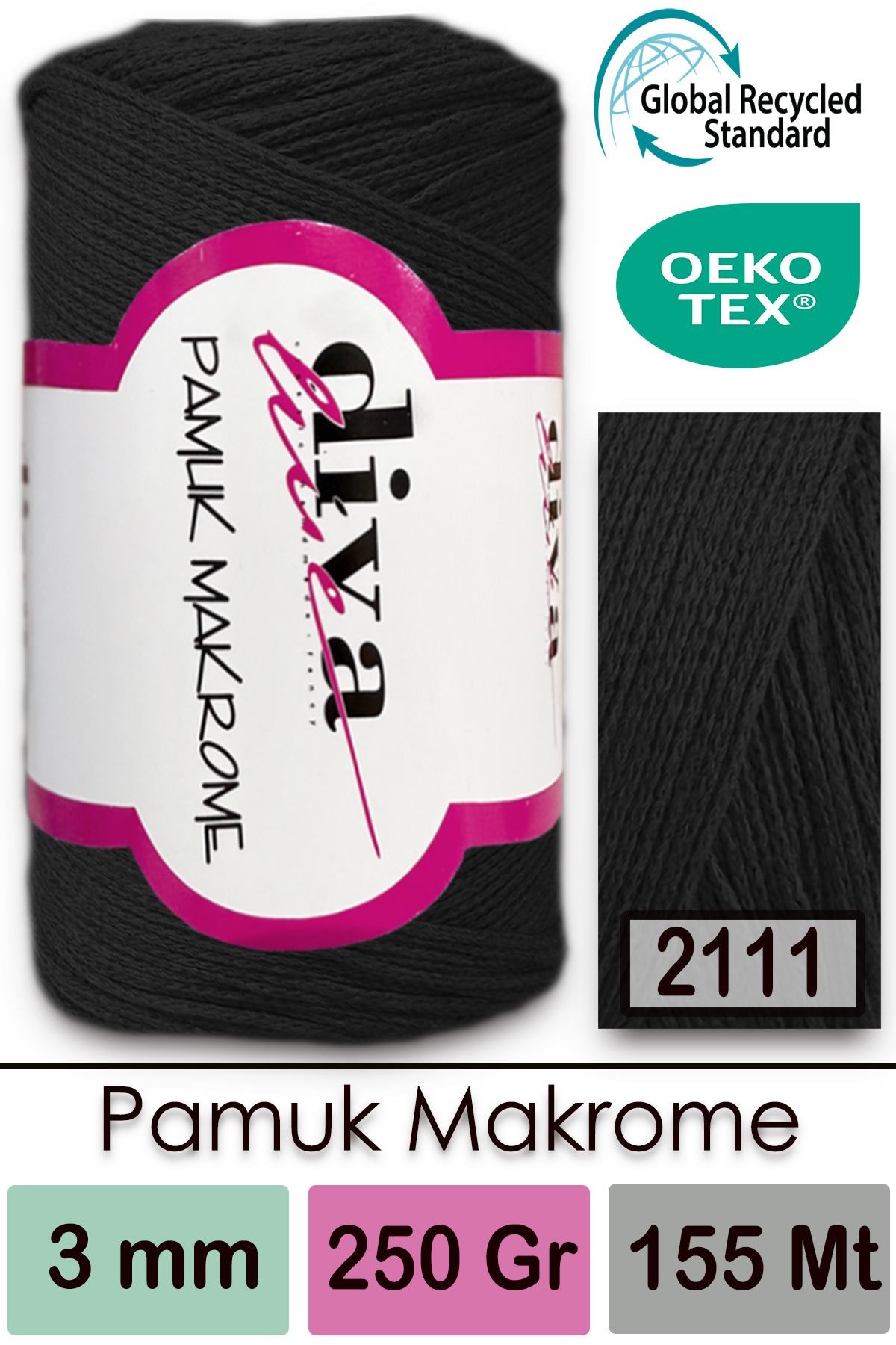 Diva Pamuk Makrome 2111 Siyah - Görsel 1