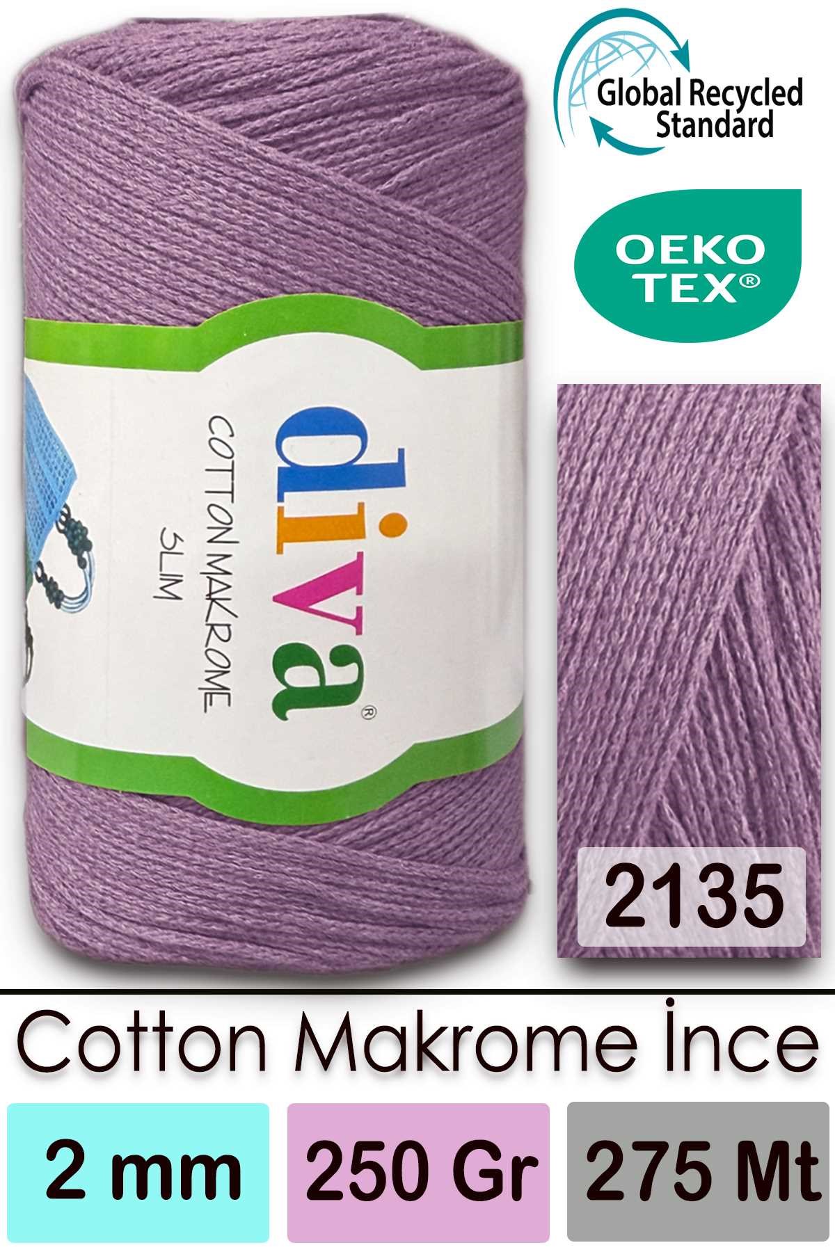 Diva Cotton Makrome İnce 2135 Lila - Görsel 1