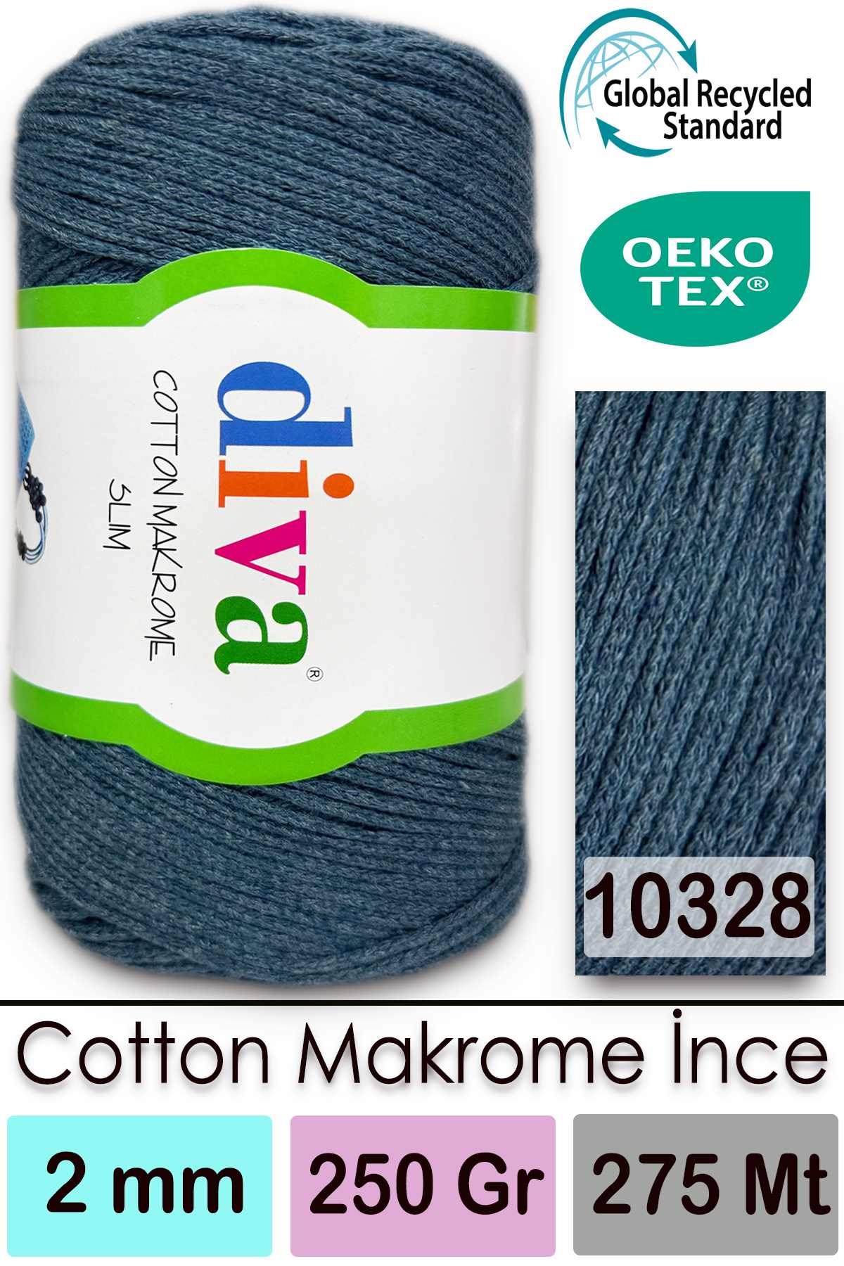 Diva Cotton Makrome İnce 10328 Petrol - Görsel 1