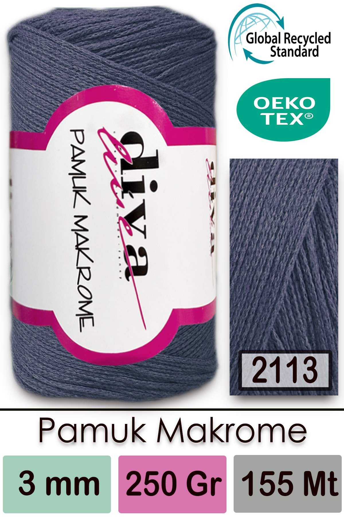 Diva Pamuk Makrome 2113 İndigo - Görsel 1