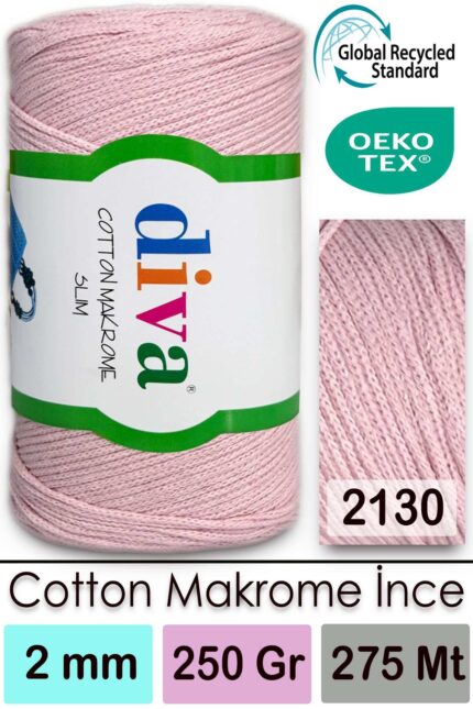 Diva Cotton Makrome İnce 2130 Açık Pembe